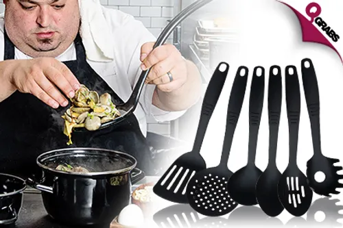 From QR29 Get the Right Kitchen Tools with a 6-Piece Set of Non-Stick Utensils! (Up to QR90 Value)